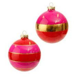 ISO RAZ IMPORTS STRIPED ORNAMENTS